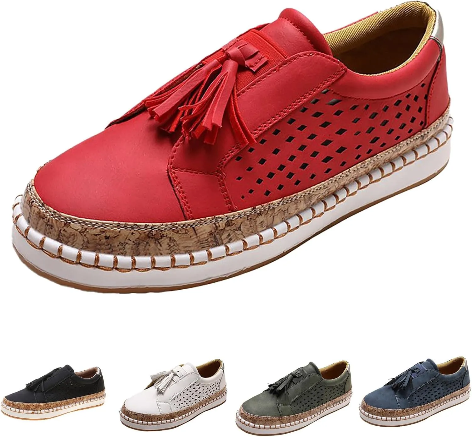 Womens Orthopedic Diabetic Walking Sneakers Slip On Shoes with Arch Support Comfortable Casual Loafers Plantar Fasciitis Relief Foot Pain