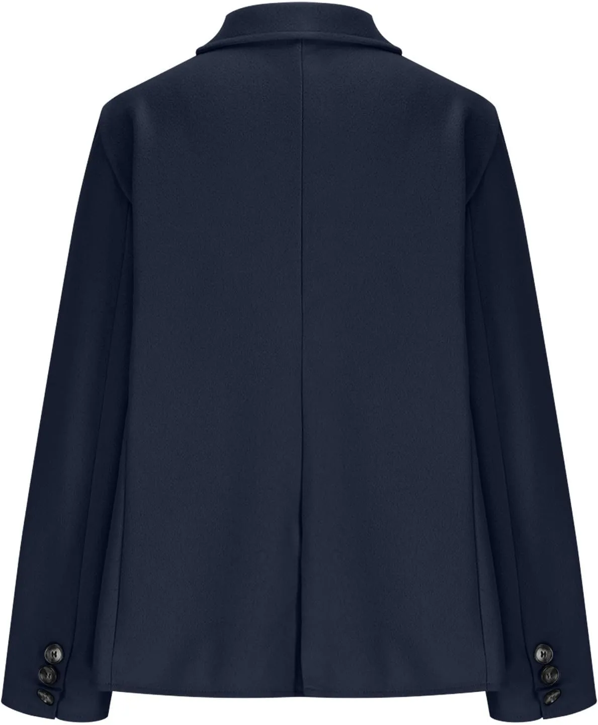 XUNRYAN Trench Coat for Women Notch Lapel Faux-Wool- Blend Jacket Winter Fall Fashion Business Casual Work Office Jackets