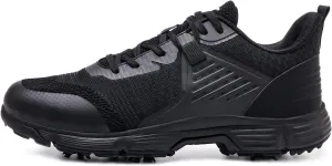 ZVC Golf Shoes Men with Spikes Mesh Breathable Professional Spiked Men Outdoor Golf Walking Sport Training